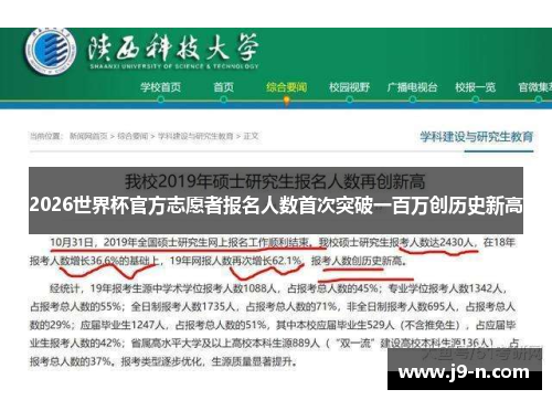 2026世界杯官方志愿者报名人数首次突破一百万创历史新高